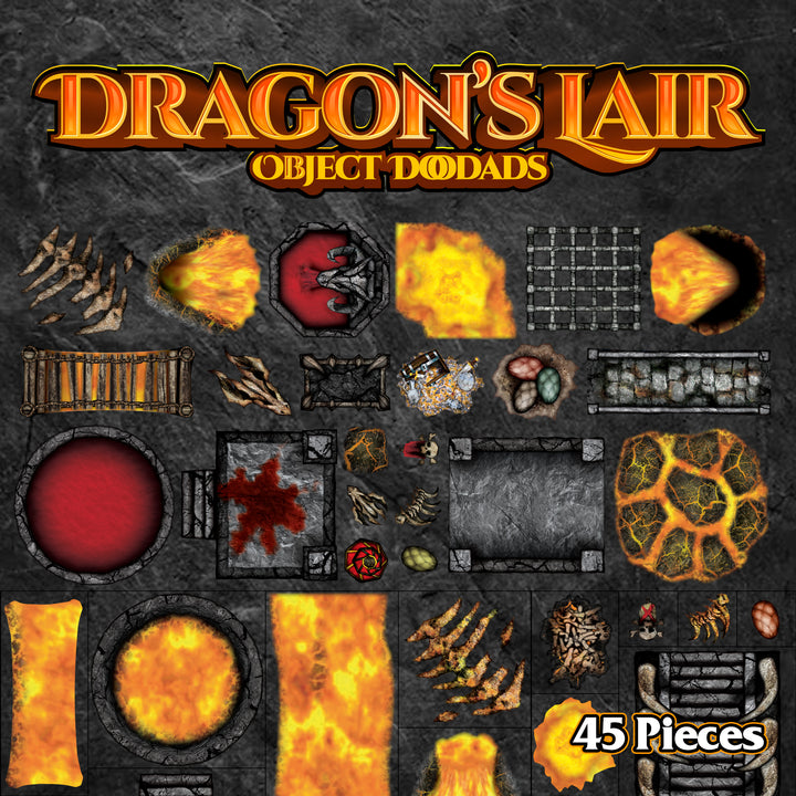 Dragon's Lair - Roleplaying Objects - 24 Pieces