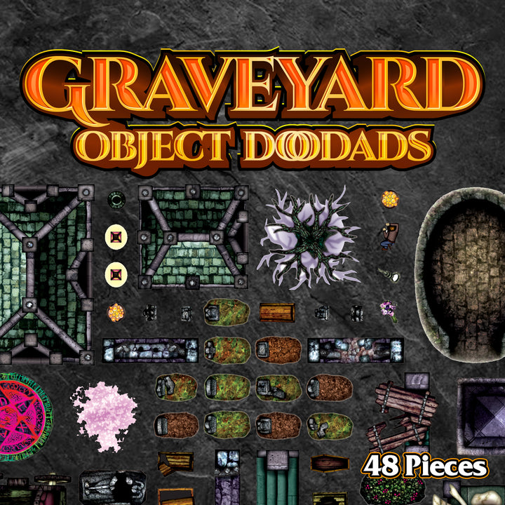 Graveyard - Roleplaying Objects - 48 Pieces