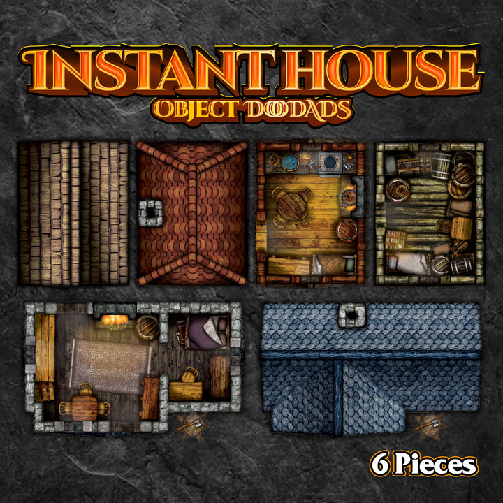 Instant Houses - Roleplaying Objects - 6 Pieces