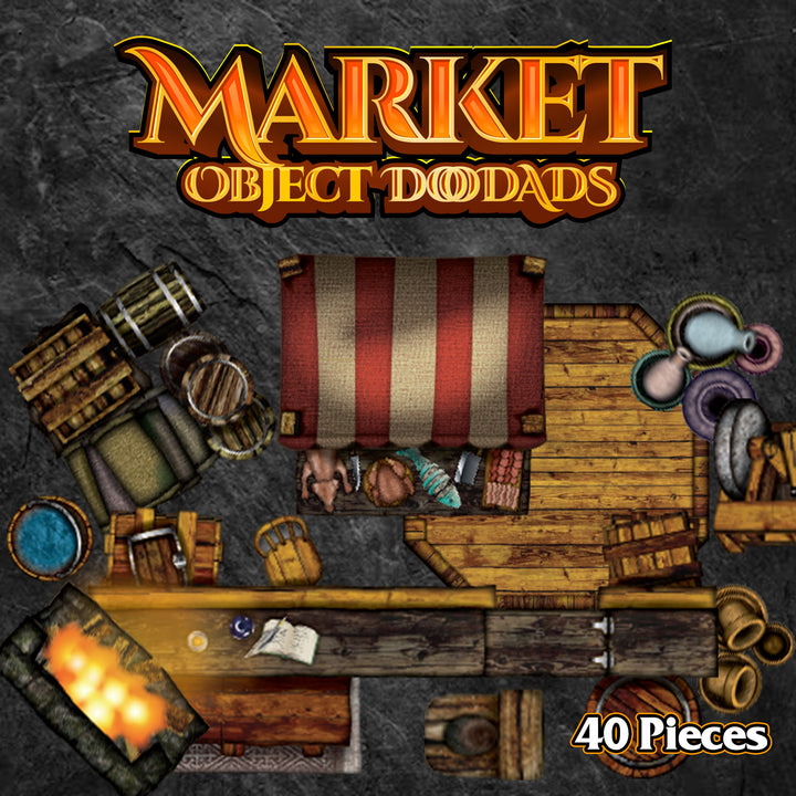 Market - Roleplaying Objects - 40 Pieces