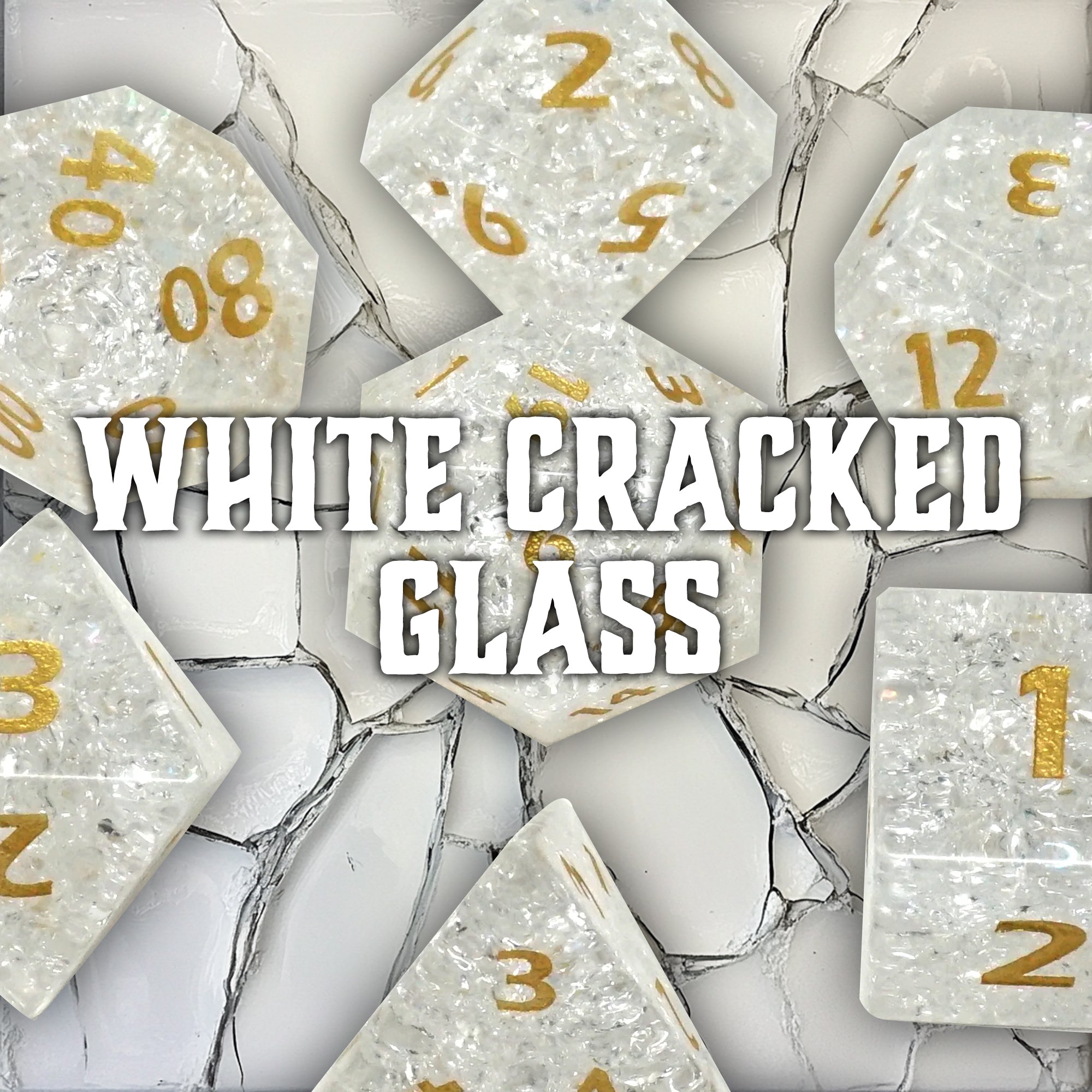 White Cracked Glass